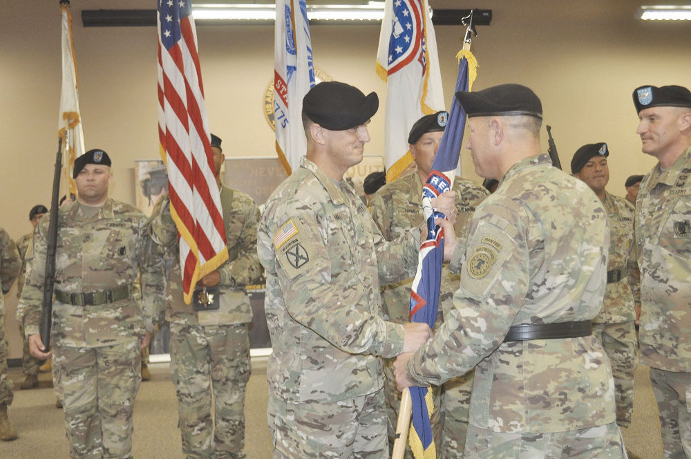 Receiving the guidon